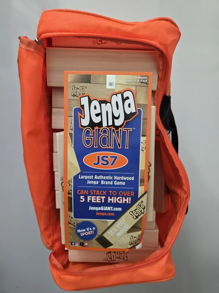 Jenga Giant JS7 Hardwood Game Stacks to 5 Feet Contemporary Board - Image 2 of 3