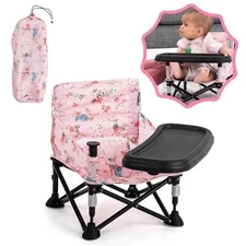 Portable Baby Chair Baby Beach ChairBaby Camping Chair with Tray for Baby Gir...
