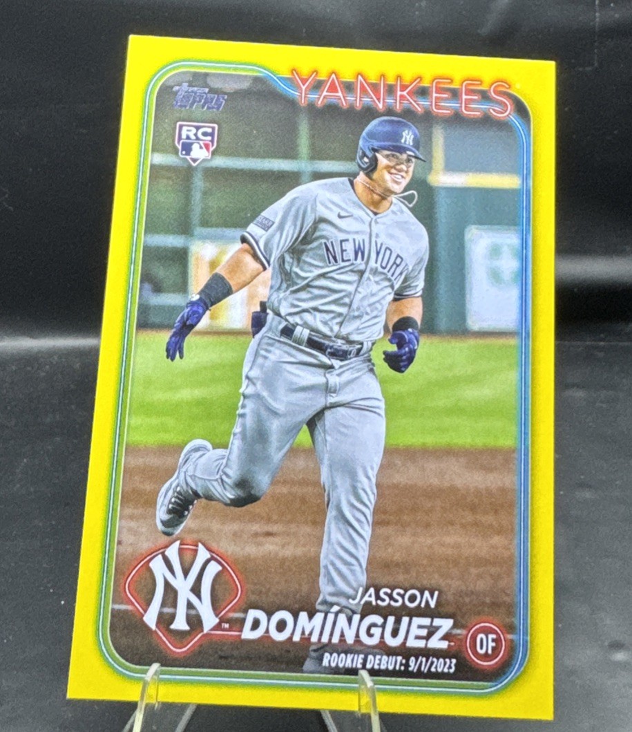 2024 Topps Update Jasson Dominguez RC SP Yellow #US175 Rookie Debut Parallel