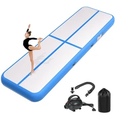 Inflatable Air Gymnastics Tumbling Mat 10ft Blue, Air Tumble Track Mat 8 inch...