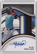 2023 Panini Immaculate Prospect Red 3/49 Yiddi Cappe #56 Patch Auto 07rd