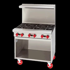 American Range AR-6-SB 36" Gas 6 Burner Range w/ 26.5" Storage Base