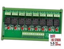 DIN Rail Mount 8 SPDT Power Relay Interface Module. Operating Voltage: DC