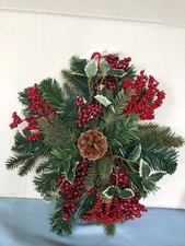 NWT Celebrate It Christmas Holiday Indoor Faux Pine Needle 12" Swag #G9