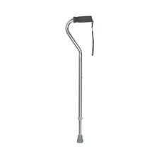 McKesson Silver Aluminum Offset Handle Cane 30 to 39" Height