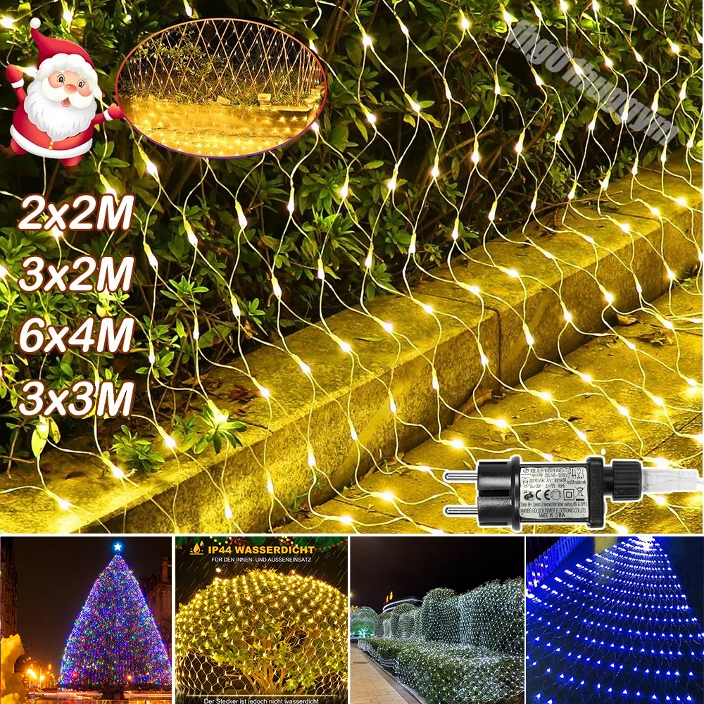 Lichternetz Außen, 2x3M LED Weihnachtsbeleuchtung Außen
