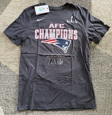 Men s Nike New England Patriots AFC Champs Super Bowl LX Grey T Shirt Sz S NWT