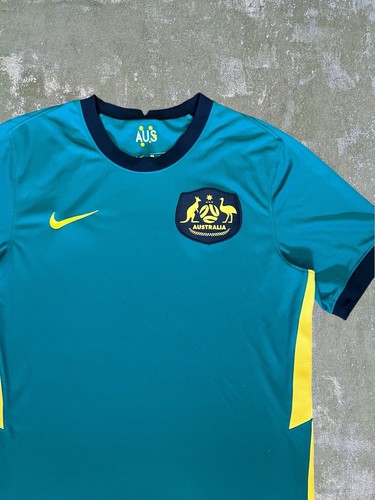 Nike Australia National Team 2020 Soccer Football Kit Aqua Teal Jersey (M)