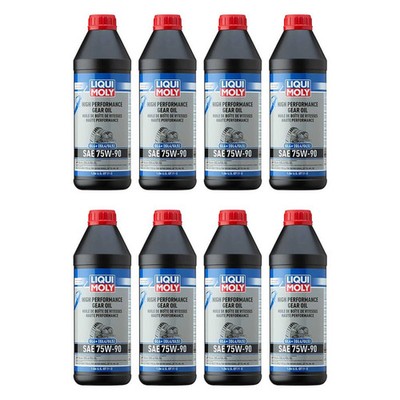 Set of 8 High Performance Gear Oil GL4 SAE 75W 90 Liqui Moly 20012