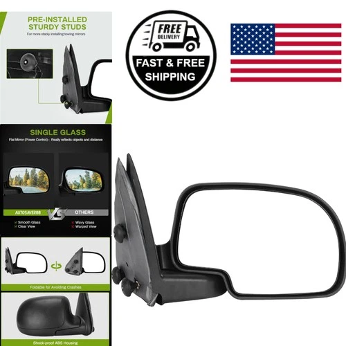 Right Passenger Side Door Mirror for Chevy Silverado GMC Sierra Classic Models