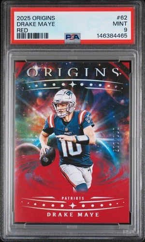 2025 PANINI ORIGINS RED #62 DRAKE MAYE ROOKIE RC 72/225 PSA 9