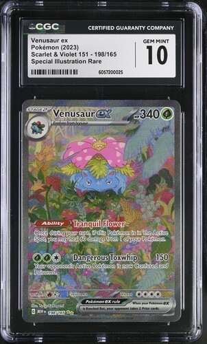 CGC 10 Venusaur ex SIR SV 151 Alt Art 198/165 Pokemon Karte 2023 Full Art Mew En - Bild 1 von 2