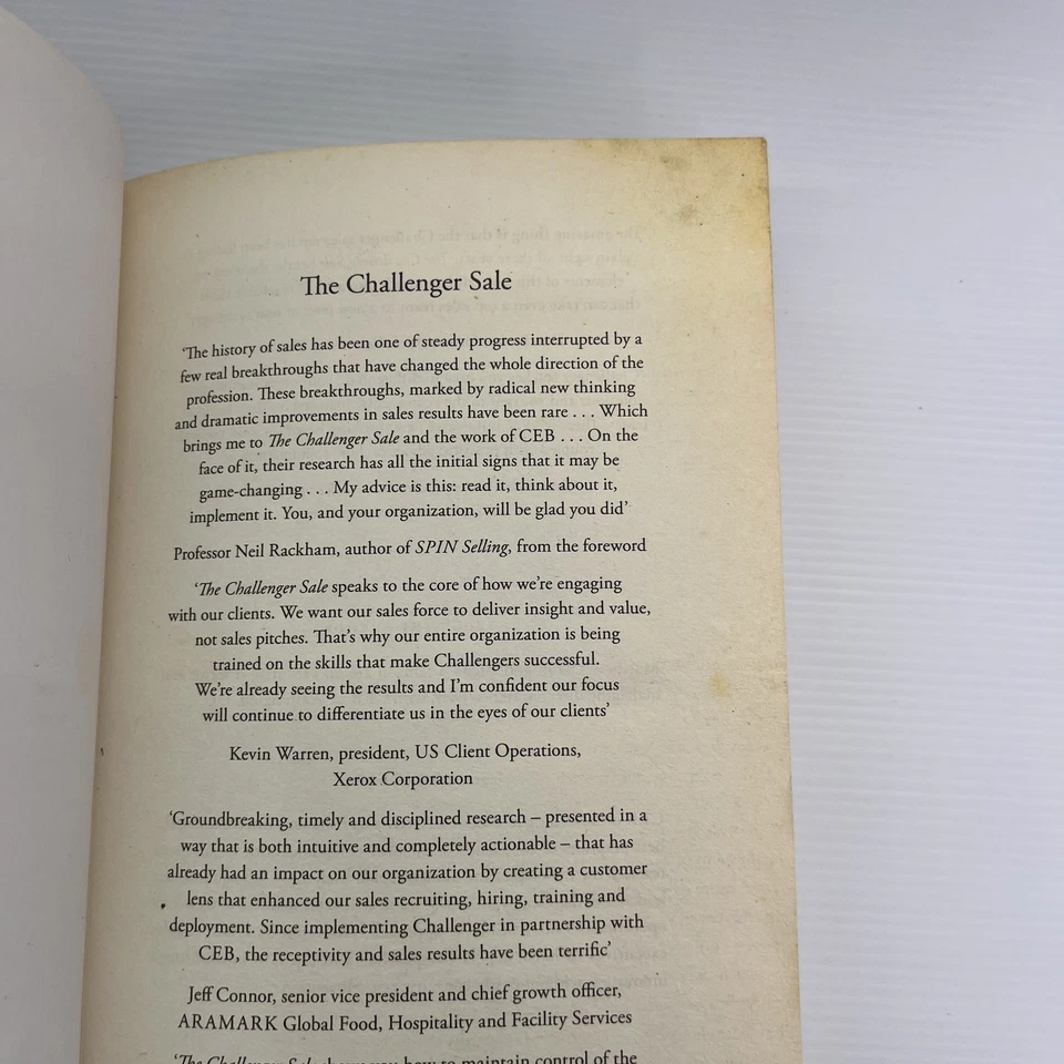 The Challenger Sale by Matthew Dixon Paperback Book Business Sales ACCEPTABLE - image 4 of 4