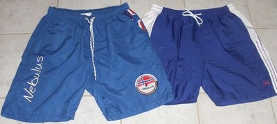 2x HERREN BADEHOSE BADESHORTS NEBULUS in BLAU GR XL
