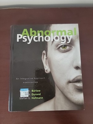 Abnormal Psychology : An Integrative Approach by Barlow - 8th Edition Hardcover