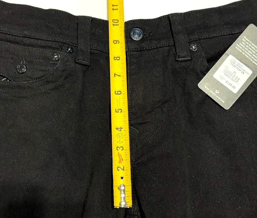 NWT True Religion Jeans Mens 32 Black Ricky Relaxed Straight Flap Pockets $149 thumbnail 16