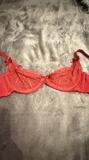 ❤️🔥Agent Provocateur Red Lace “Lorna” Underwire Bra with Center Bow🔥❤️