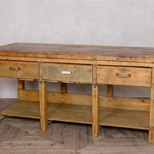 LARGE INDUSTRIAL KITCHEN ISLAND SIDEBOARD PINE KITCHEN RESTAURANT STORAGE
