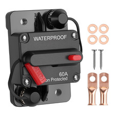 60 Amp Marine Circuit Breaker Switch for Trolling Motor Battery Box, Premium 12V