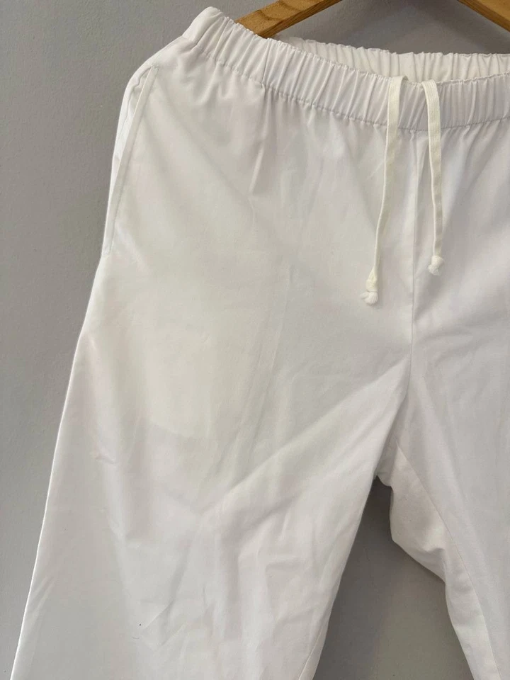 Comme des Garcons Women's Cotton Twill Loose Tapered Pants M White - Image 3 of 4