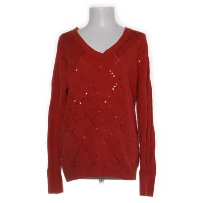 Tommy Hilfiger, Strickpullover, Größe: L, Rot, Baumwolle, Feinstrick, Damen #usF