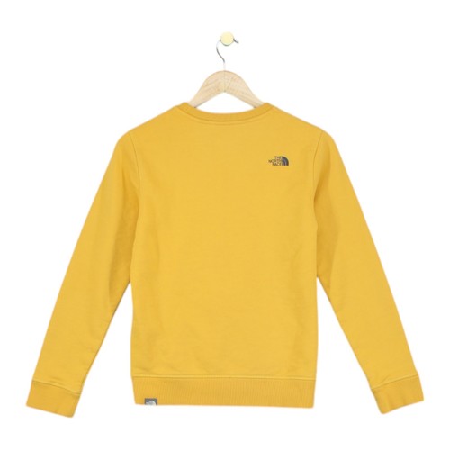 North Face Graphic Sweatshirt Boys Size L Yellow Pullover Crew Neck - Picture 2 of 14