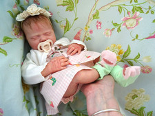 Reborn partial silicone newborn baby Silvia 19" 6lb8 JosyNN Josy Newborn Nursery