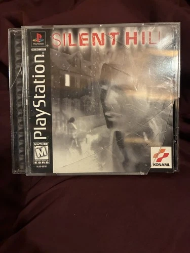 Silent Hill PS1 Black Label Complete broken and cracked case