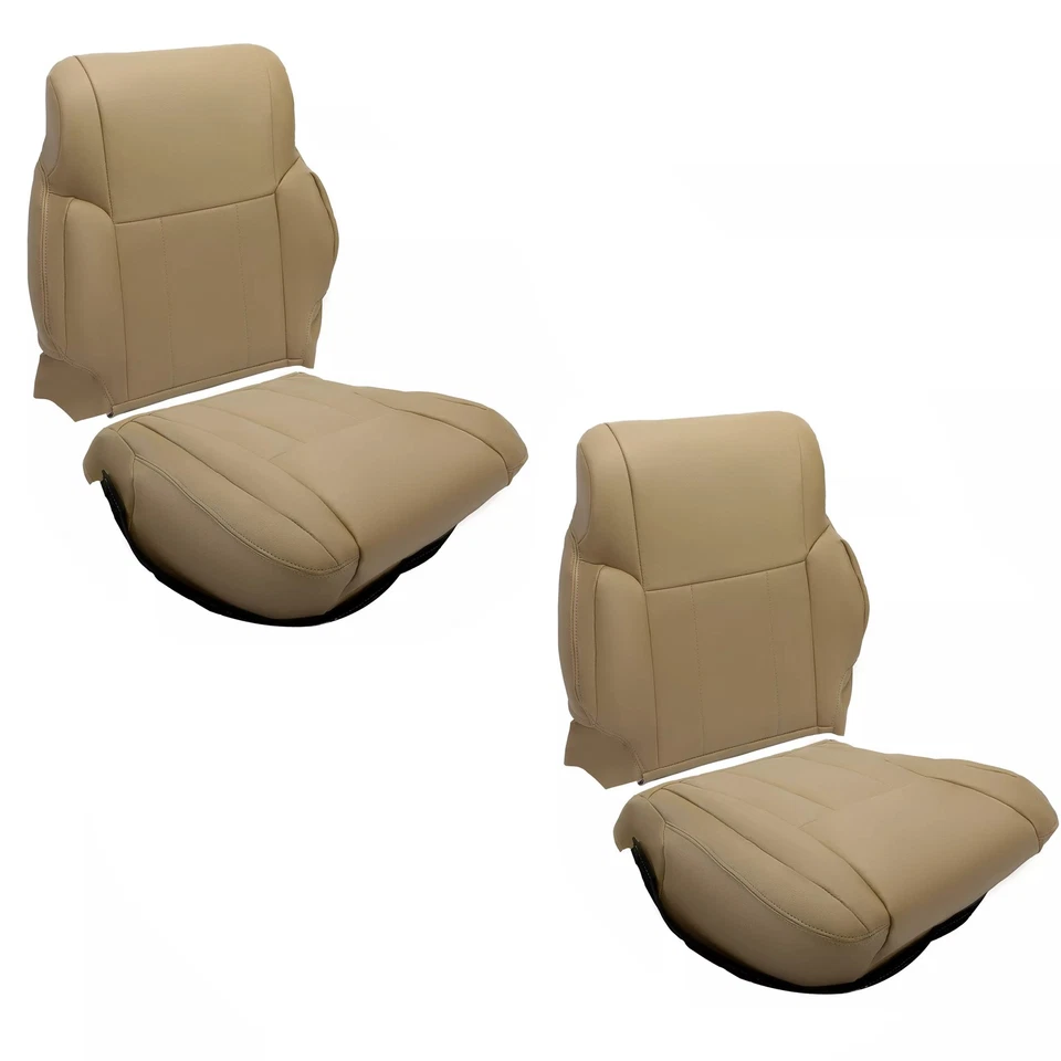 4pcs For Toyota 4Runner 1996-2002 Soft Seat Cover Driver Passenger Seat Oak Tan - Image 4 of 4