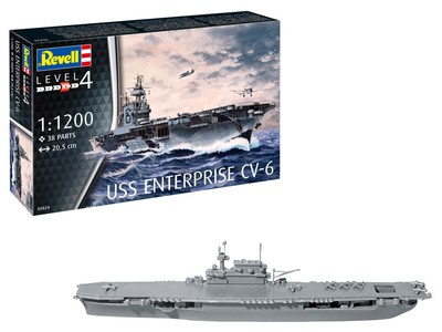 Revell 5824 US Aircraft Carrier Enterprise CV-6 1/1200 Scale Plastic Model Kit
