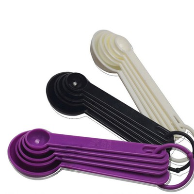 5pcs Baking Cooking Tools Plastic Measuring Spoon Measuring Ladle with Scale CR