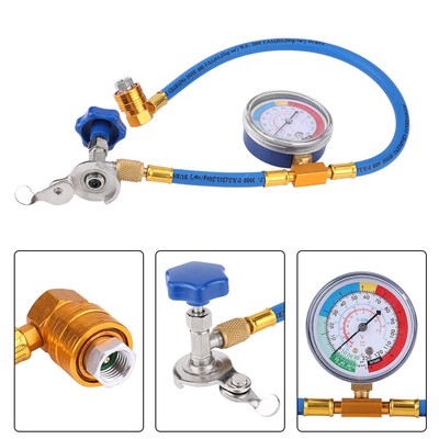 Car Auto Air Conditioning AC R134A Refrigerant Recharge Measuring Hose Gauge Kit