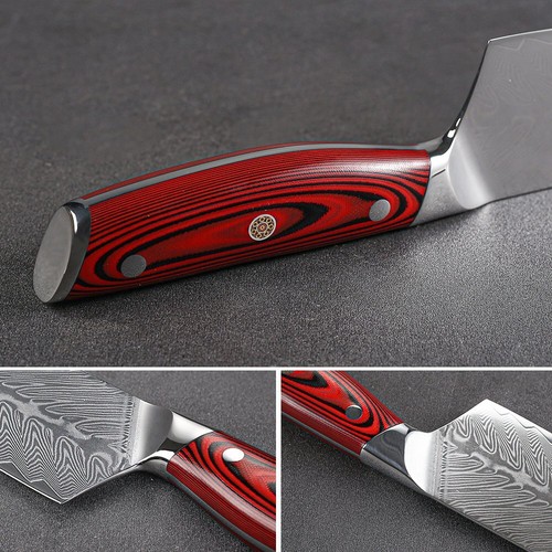 TURWHO 8.2inch Chef Knife Kitchen Japanese VG10 Damascus Steel Kiritsuke Knife - Picture 5 of 9