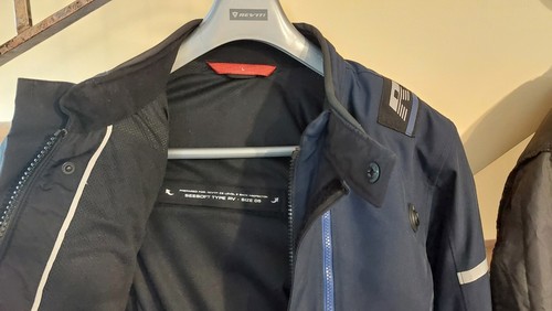Giacca uomo moto turismo Revit Vertical blu goretex 4 stagioni sfoderabile - Foto 2 di 7