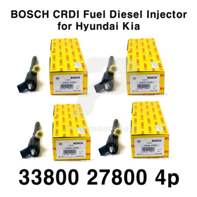 New Bosch 3380027800 4P VGT CRDI Fuel Diesel Injector for Hyundai KIA EU4 2.2L
