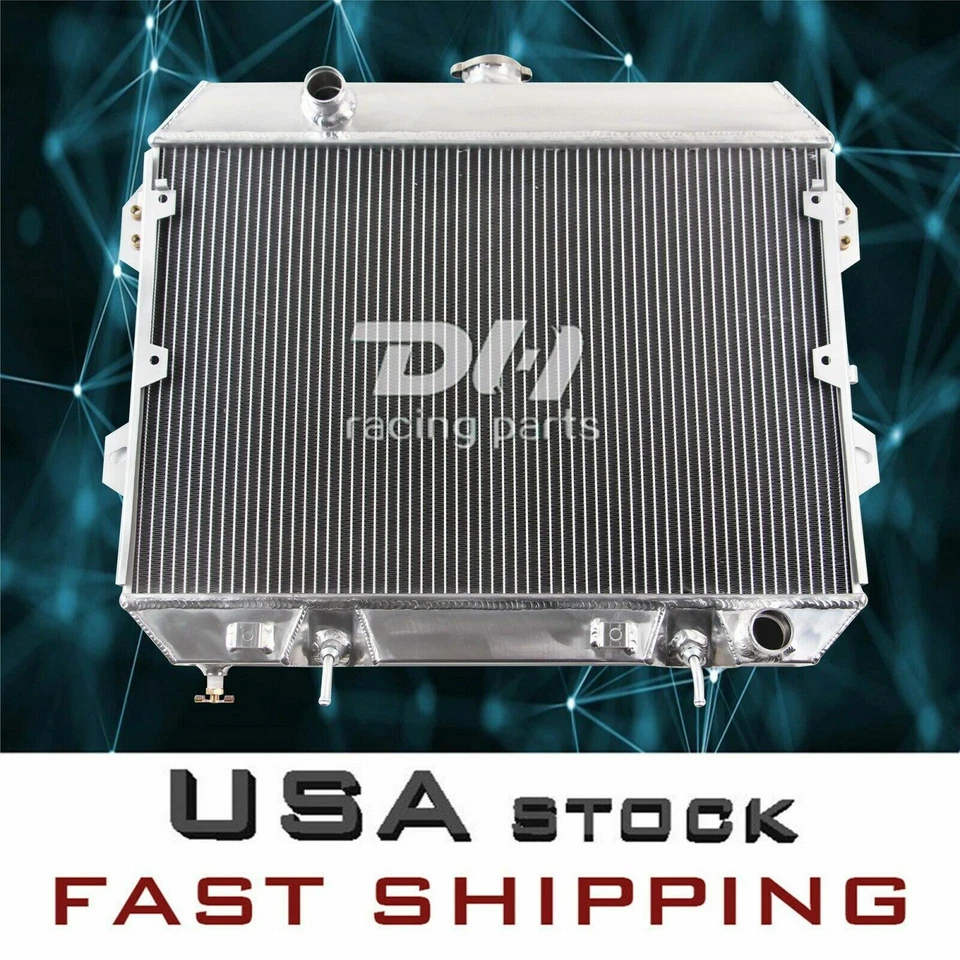 Radiador de aluminio para Datsun 280ZX/280Z turbo/base 1975-1983 par 2,8 L L L6 3 filas Foto 2 de 4