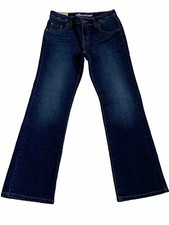 NWT Crazy 8 Jeans Girl's Size 8 Dark Blue Denim Bootcut Jeans Adjustable Waist