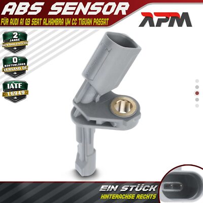 ABS Sensor Hinten Rechts für VW Golf VI Passat Sharan Touran Audi Q3 Skoda Seat