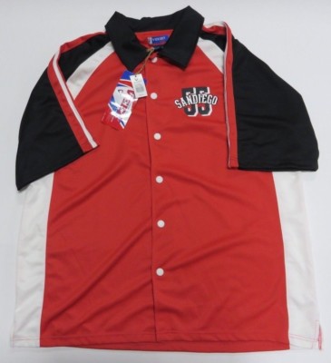 NOS With Tags SAN DIEGO Veezo Snap Up Shirt Baseball Jersey Adult Size X-Large