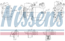 Nissens Aircon Compressor 890950 for eg. SUZUKI SPLASH (2008) 1.2 VVT etc