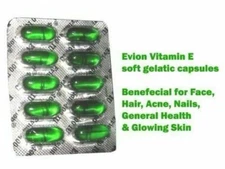 Vitamin E 400 mg EVION Capsules For Face Hair Acne Nails by MERCK