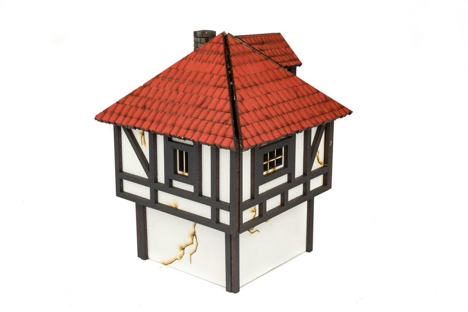 War World Gaming WWG Medieval Town - Clocher - 28mm, Wargaming