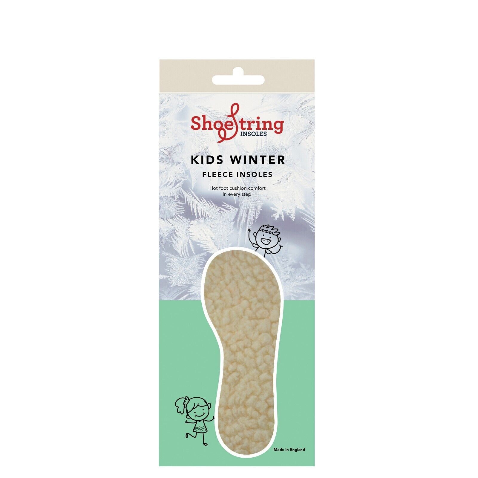 Insoles Kids Winter Fleece Foot Cushion Comfort Shoes Boot Inserts Cut To Size