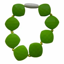 Lil' Jumbl BPA-Free Food-Grade Baby Teething Bracelet BT015 Green