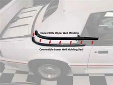 1987-93 FORD MUSTANG LOWER WELL MOLDING LH CONVERTIBLE WAR OF 25 SAVE USA SALE!