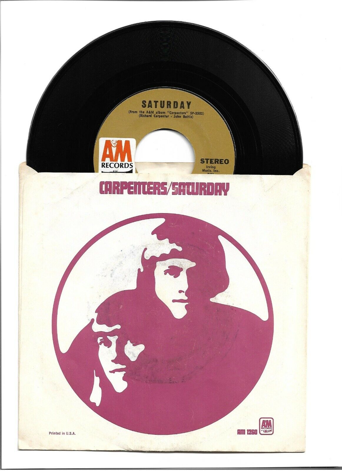 Carpenters – Rainy Days And Mondays/Saturday - 7" 45RPM 1971