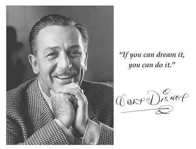 WALT DISNEY WORLD 8.5X11 SIGNED PHOTO AUTOGRAPH DISNEYLAND SIGNATURE REPRINT