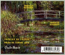 Feuillet F4479 - Le salon du timbre 2010 - Jardins de Giverny - 2010