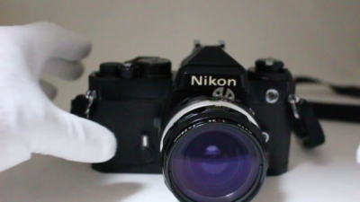 Exc+5] Nikon FE Black 35mm SLR Film Camera Nikkor H Auto 28mm F3.5