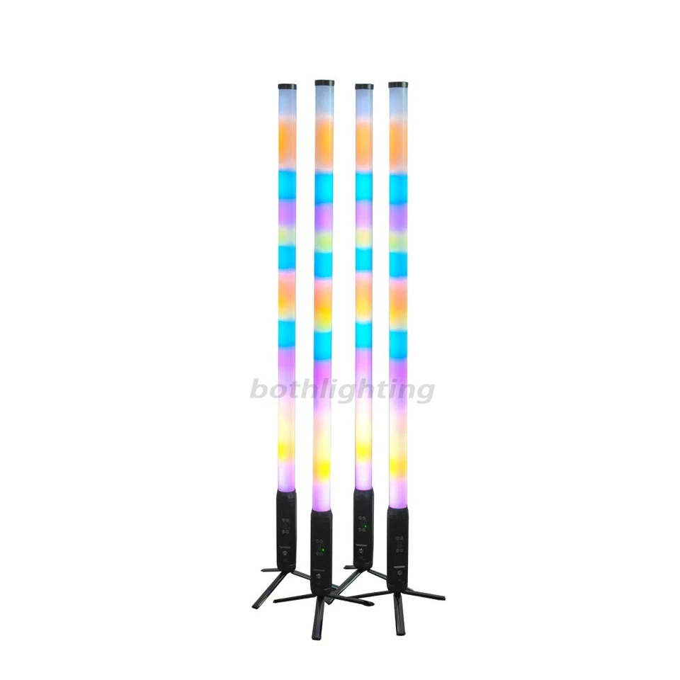 4pcs with bag Wireless Battery Pixel Tube 360 Degree Led Tube Dj Light - Image 2 of 4